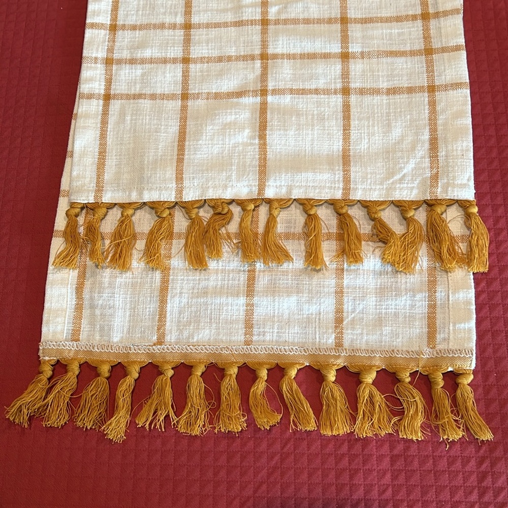 New without tags Hearth & Hand with Magnolia table runner.  Cream & gold.